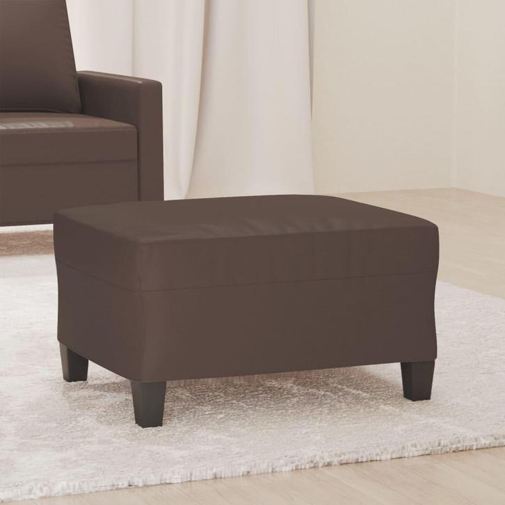 vidaXL Voetenbank 70x55x41 cm kunstleer bruin, Huis en Inrichting, Zetels | Voetbanken en poefs, Nieuw, Verzenden