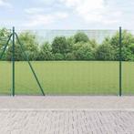vidaXL Hek met Palen Groen 1.4 x 50 m Staal, Tuin en Terras, Verzenden, Nieuw