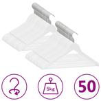 vidaXL 50-delige Kledinghangerset anti-slip hardhout wit, Huis en Inrichting, Kasten | Kleerkasten, Verzenden, Nieuw