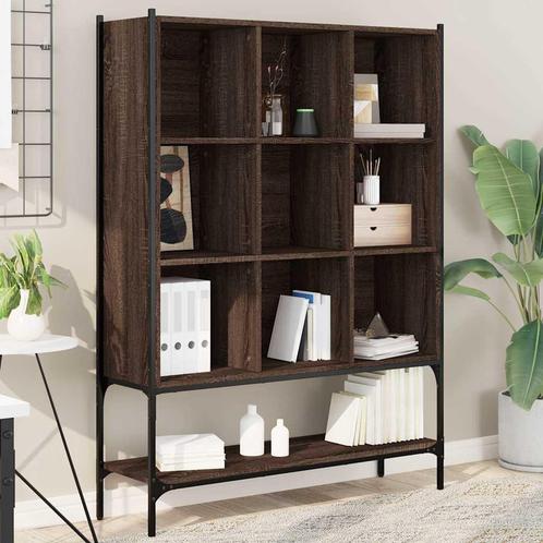 vidaXL Boekenkast 102x30x141,5 cm bewerkt hout bruin, Huis en Inrichting, Kasten | Boekenkasten, Nieuw, Verzenden