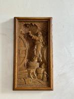 Wanddecoratie - Helmsorig houtrelief – met de hand gemaakte