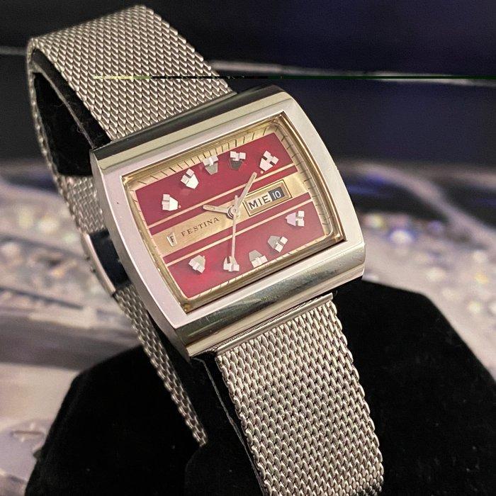 Festina - Vintage Tank TV Day-Date - Zonder minimumprijs -, Handtassen en Accessoires, Horloges | Heren