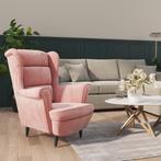 vidaXL Fauteuil rose velours, Maison & Meubles, Fauteuils, Verzenden, Neuf