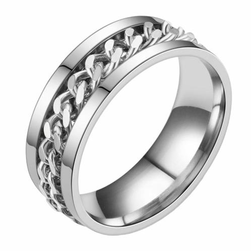 Fako Bijoux® - Fidget Ring - Anxiety Ring - Angst Ring -, Handtassen en Accessoires, Ringen, Verzenden