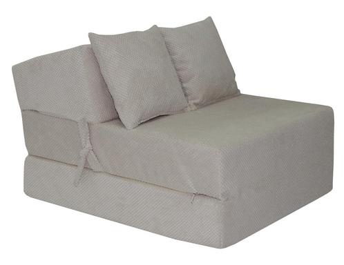 Opvouwbaar matras - 200x70x15cm - velvet dot - creme, Huis en Inrichting, Slaapkamer | Matrassen en Bedbodems, Nieuw, Ophalen of Verzenden