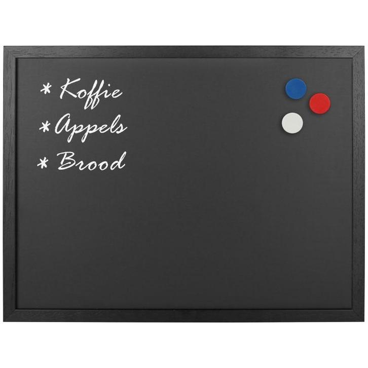 Krijtbord Magnetisch Nero 60x80 cm, Huis en Inrichting, Woonaccessoires | Lijsten, Verzenden