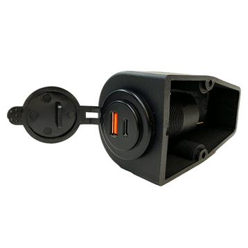 Opbouw USB-A QC3.0 + USB-C QC5.0 adapter met behuizing, Ophalen of Verzenden