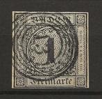 Baden 1851 - Eerste uitgave cijfer in de cirkel - volledige, Gestempeld