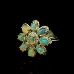 Opaal - Zilver, Opal Ring in S925 Sterling Zilver –, Antiek en Kunst