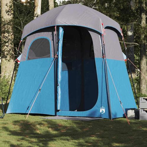 vidaXL Douchetent 2-persoons waterdicht blauw, Caravans en Kamperen, Tentaccessoires, Nieuw, Verzenden