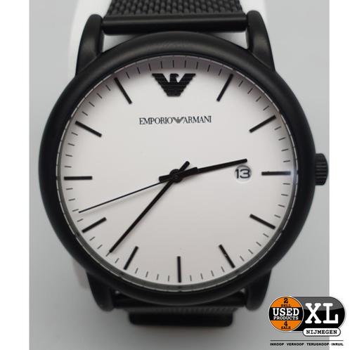 Emporio Armani AR11046 Unisex Horloge Zwart met Wit 37 mm