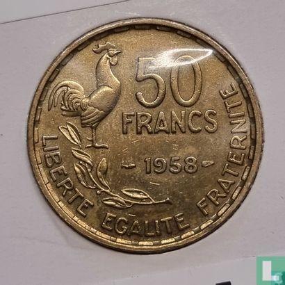 Frankrijk 50 francs 1958, Timbres & Monnaies, Monnaies | Europe | Monnaies non-euro, Envoi