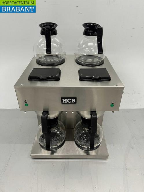 RVS HCB Dubbele Koffiezetapparaat Koffiemachine 2 x 1,8, Zakelijke goederen, Horeca | Keukenapparatuur, Ophalen of Verzenden