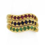 18 karaat Geel goud - Ring - 0.40 ct Robijnen - Ct 0.40