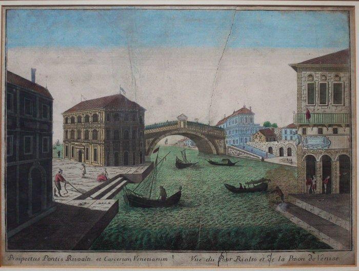Italië - Venedig; Remondini - Vue du Pont Rialto et de la, Boeken, Atlassen en Landkaarten