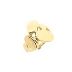 Gouden abstracte fantasie ring (gouden ring) (gouden ring), Handtassen en Accessoires, Ringen, 18 tot 19, Gebruikt, Overige kleuren