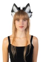 Haarband Furry Oortjes Zwart Grijs Wit Kat Poes Vos Diadeem, Kleding | Dames, Ophalen of Verzenden, Nieuw