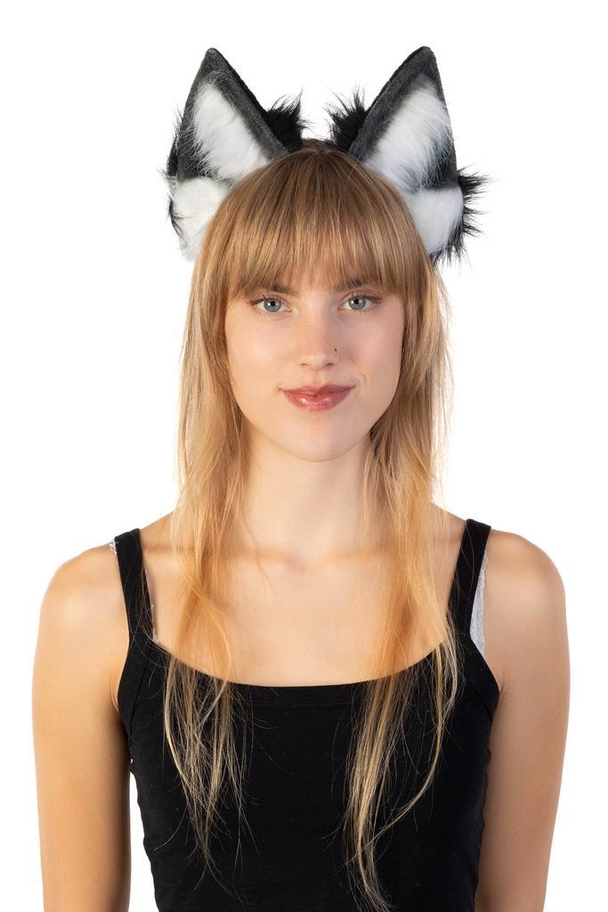 Haarband Furry Oortjes Zwart Grijs Wit Kat Poes Vos Diadeem, Kleding | Dames, Carnavalskleding en Feestkleding, Nieuw, Ophalen of Verzenden
