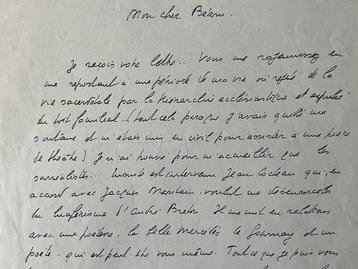 Ernest Gengenbach - [Surréalisme] Lettre autographe signée à