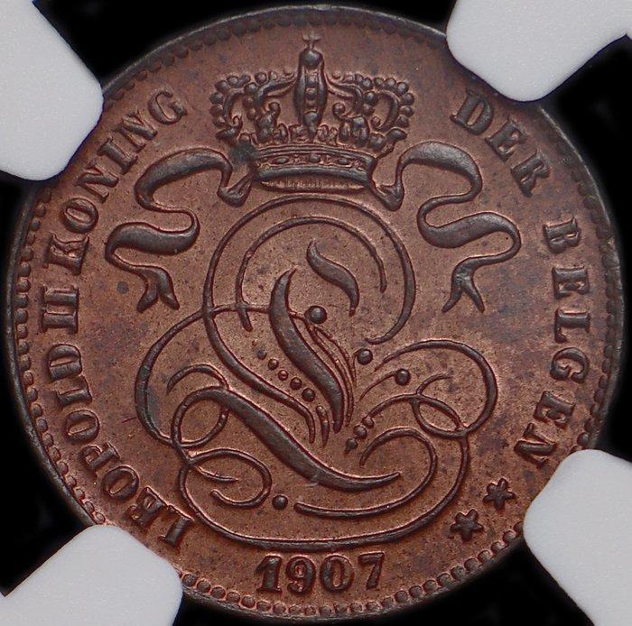 België. Leopold II. 1 Centiem 1907 VL, Postzegels en Munten, Munten | Nederland