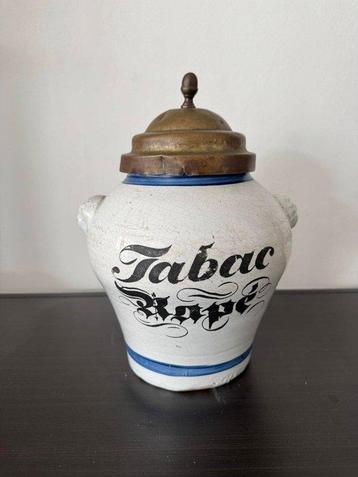 Vase - Laiton nickelé - Ancien pot à tabac