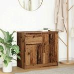 vidaXL Dressoir met lade 71x35x65 cm spaanplaat oud hout, Verzenden, Nieuw