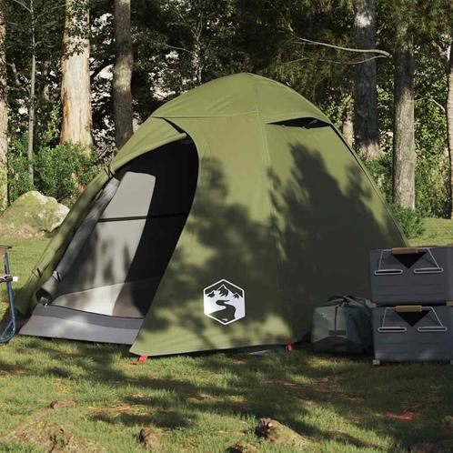 vidaXL Koepeltent 2-persoons waterdicht olijfgroen, Caravans en Kamperen, Tenten, Nieuw, Verzenden