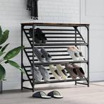 vidaXL Schoenenrek 90x30x85 cm bewerkt hout gerookt, Verzenden, Nieuw