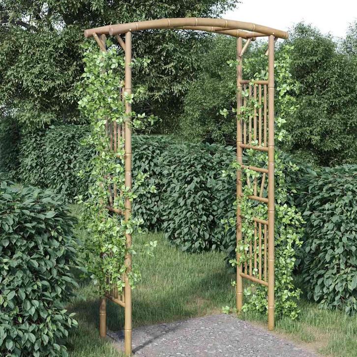 vidaXL Rozenboog 118x40x187 cm bamboe, Tuin en Terras, Palen, Balken en Planken, Nieuw, Verzenden