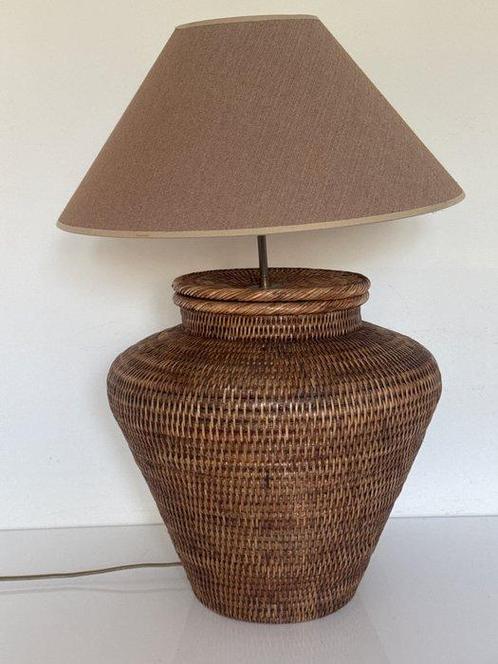 Tafellamp - Bamboe, Rattan - Vintage bamboe lamp, Antiek en Kunst, Kunst | Designobjecten