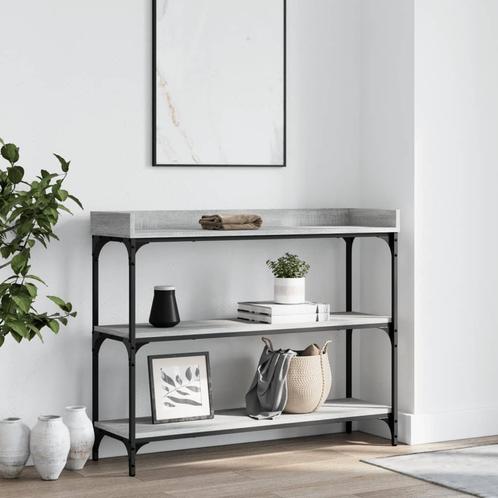 vidaXL Table console avec étagères sonoma gris 100x30x80, Huis en Inrichting, Tafels | Salontafels, Verzenden