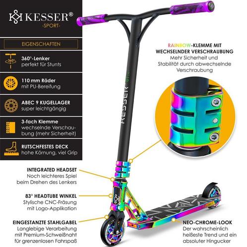 Stuntstep GT-Limit 360° - voor volwassenen en kinderen -, Kinderen en Baby's, Speelgoed | Buiten | Voertuigen en Loopfietsen, Verzenden