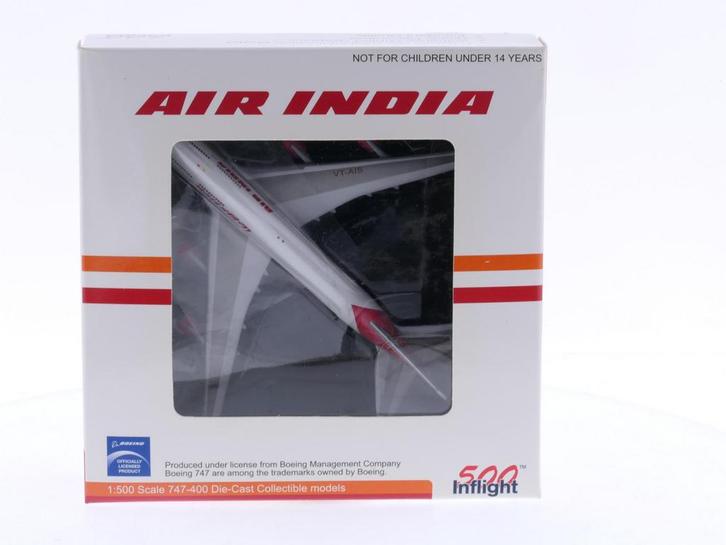 Schaal 1:500 Inflight 500 IF5744006 Air India - Boeing 74..., Hobby en Vrije tijd, Modelbouw | Vliegtuigen en Helikopters, Gebruikt