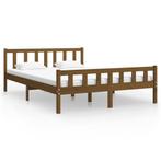 Houten Bedframe 140x200 Honingbruin | Tweede Kansje | OP=OP, Huis en Inrichting, Slaapkamer | Bedden, Bruin, Verzenden, Klassiek