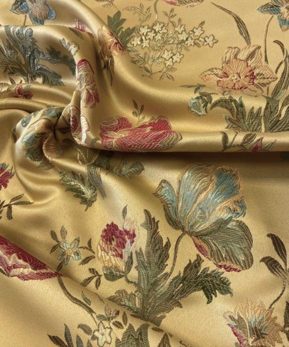 Prestigieus lampasso in San Leucio-stijl, verftechniek in, Antiek en Kunst, Antiek | Tapijten, Tafelkleden en Textiel