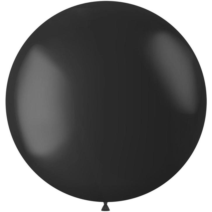 Zwarte Ballon Midnight Black 80cm, Hobby en Vrije tijd, Feestartikelen, Nieuw, Verzenden