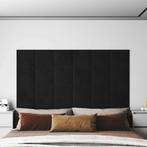 vidaXL Wandpanelen 12 st 1,08 m² 30x30 cm fluweel zwart, Doe-het-zelf en Bouw, Verzenden, Nieuw