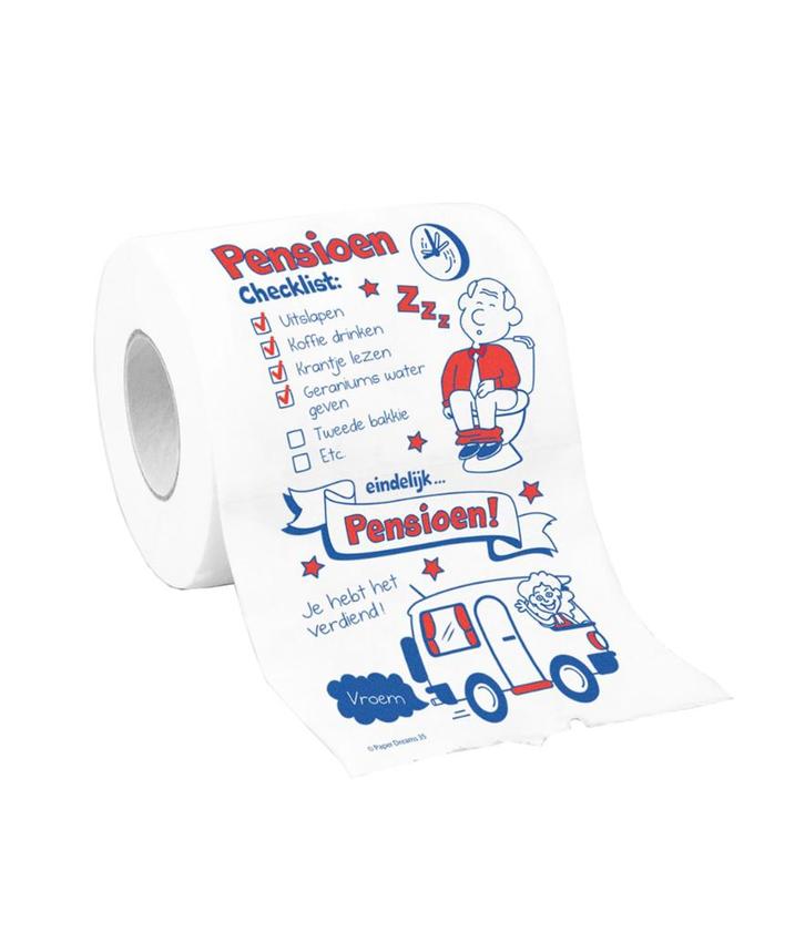 Toiletpapier Pensioen, Hobby en Vrije tijd, Feestartikelen, Nieuw, Verzenden