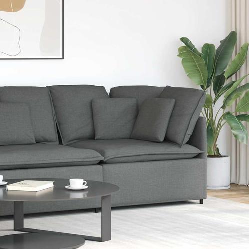 vidaXL Modulaire hoekbank met kussens 100 cm donkergrijs, Huis en Inrichting, Zetels | Voetbanken en poefs, Nieuw, Verzenden