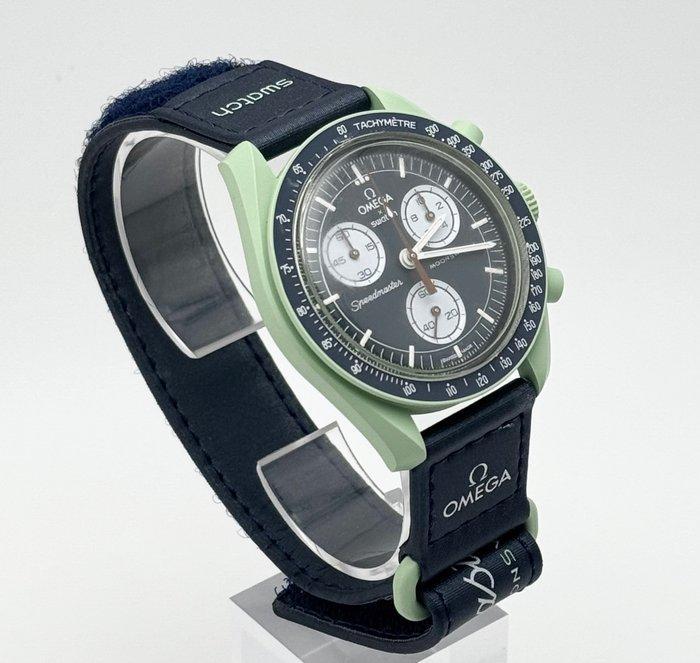 Omega x Swatch - MoonSwatch - Mission on Earth - Zonder, Handtassen en Accessoires, Horloges | Heren