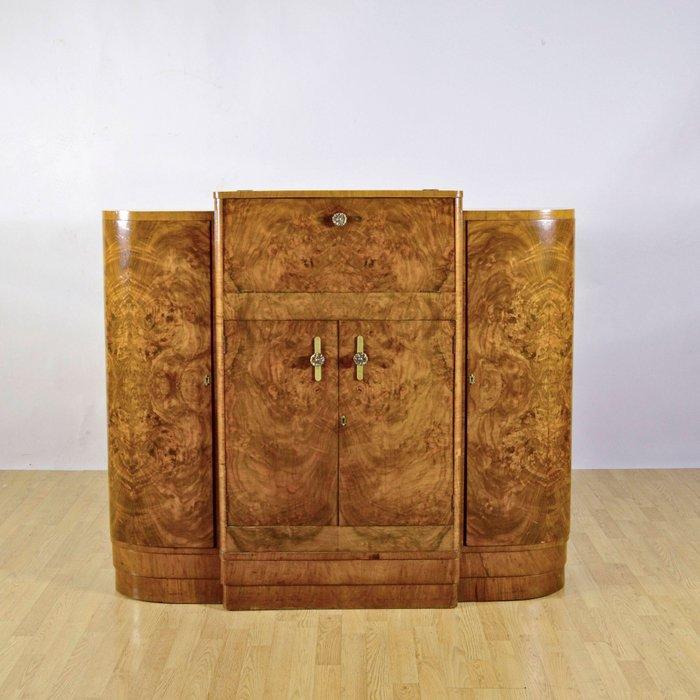 Record Production - Drankkast - Wortelnotenhout - Barkast, Antiek en Kunst, Kunst | Designobjecten