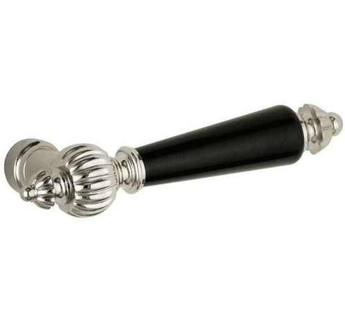 Deurklink Nouveau bakeliet glans nikkel, Doe-het-zelf en Bouw, Hang- en Sluitwerk, Klink of Kruk, Nieuw, Overige materialen