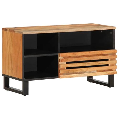 vidaXL Tv-meubel 80x34x46 cm massief acaciahout, Huis en Inrichting, Woonaccessoires | Cd- en Dvd-rekken, Nieuw, Verzenden