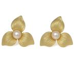 Oorbellen - 18 karaat Geel goud - Parel, Nieuw