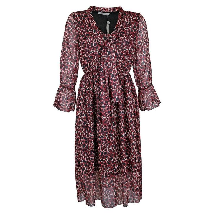 Rinascimento • rode jurk met luipaard motief • L, Kleding | Dames, Truien en Vesten, Rood, Nieuw, Verzenden