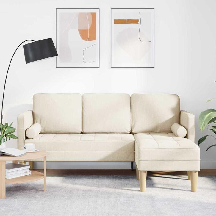 vidaXL Bankstel Linnen 173 x 131 x 67 cm Stof, Huis en Inrichting, Zetels | Zetels, Nieuw, Verzenden