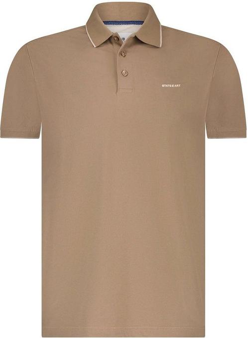 State of Art Poloshirt Piqué Bruin maat Maat 52/54 (L) Heren, Kleding | Heren, Polo's, Bruin, Nieuw, Maat 52/54 (L), Verzenden