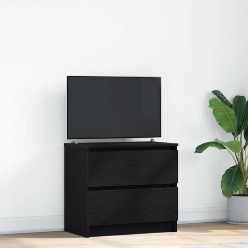 vidaXL Tv-meubel 60x35x54 cm bewerkt hout zwart, Huis en Inrichting, Kasten |Televisiemeubels, Nieuw, Verzenden