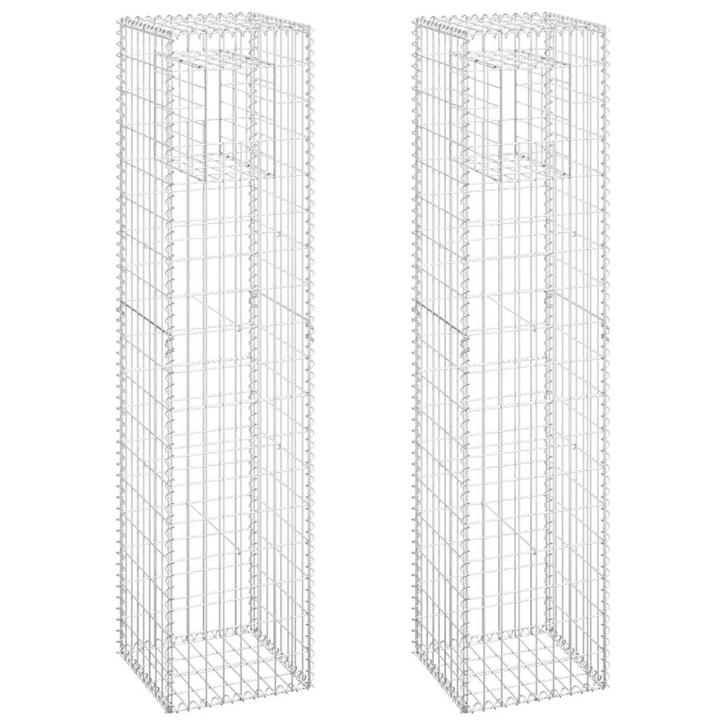 2x Schanskorf Paal IJzer | Tweede Kansje | OP = OP! (tuin), Tuin en Terras, Bloembakken en Plantenbakken, 60 cm of meer, Minder dan 60 cm