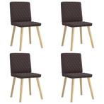 vidaXL Eetkamerstoelen 4 st stof donkerbruin, Huis en Inrichting, Verzenden, Nieuw